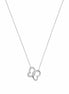 Collar Plateado dos Corazones