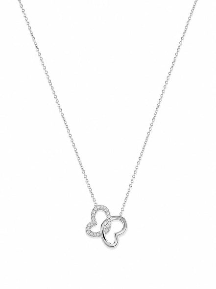 Collar Plateado dos Corazones