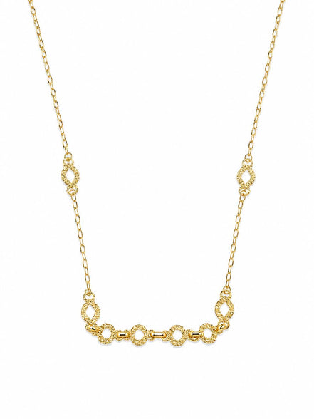 Collar Dorado con Circulos