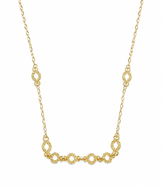 Collar Dorado con Circulos