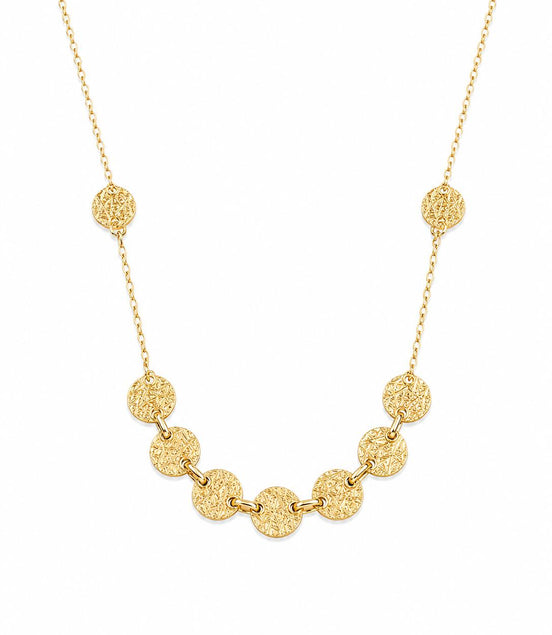 Collar Dorado con Círculos