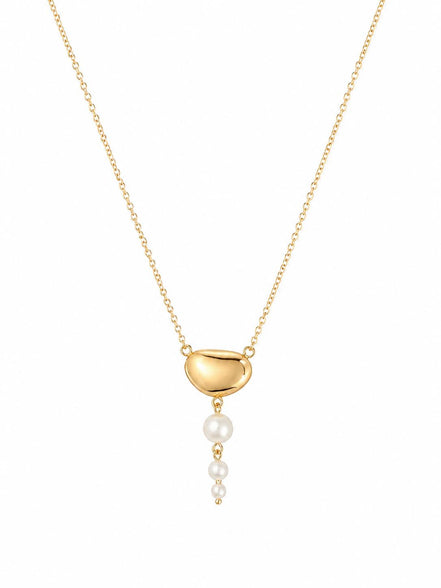 Collar Dorado con Perlas