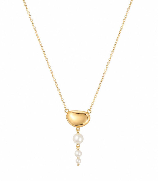 Collar Dorado con Perlas