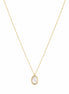 Collar Dorado Óvalo con Nácar