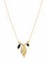 Collar Dorado con Pluma