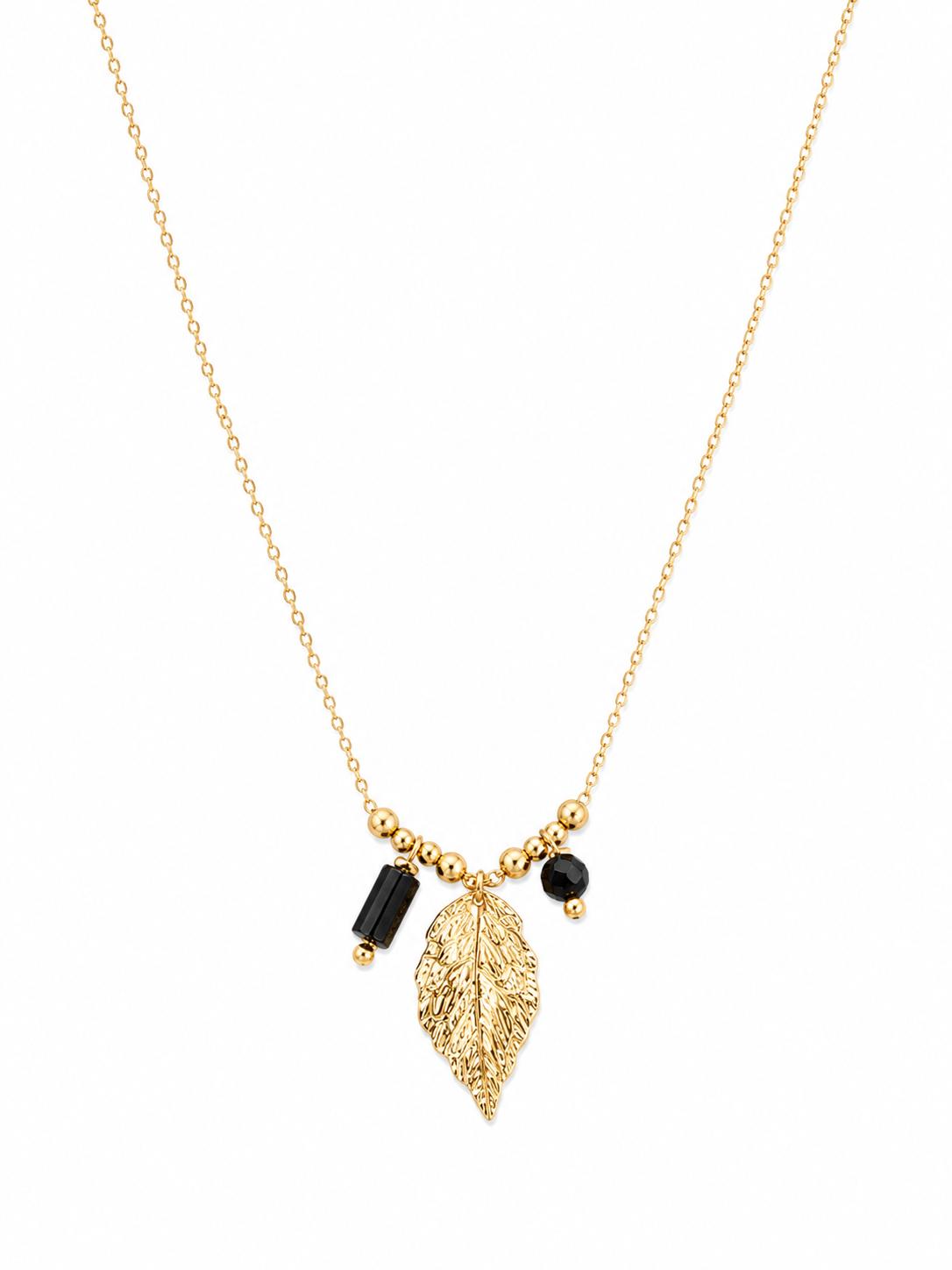 Collar Dorado con Pluma