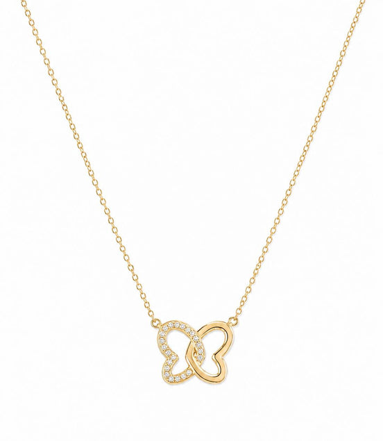 Collar Dorado con Corazones