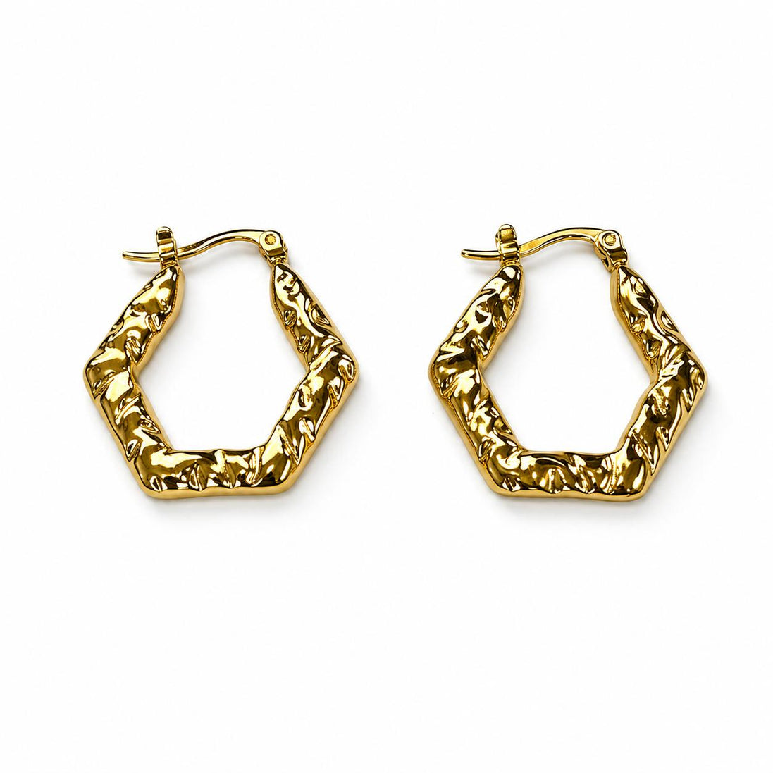 Pendientes Dorados Hexágonos