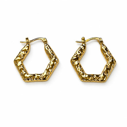 Pendientes Dorados Hexágonos