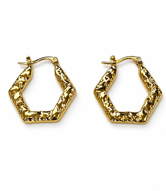 Pendientes Dorados Hexágonos