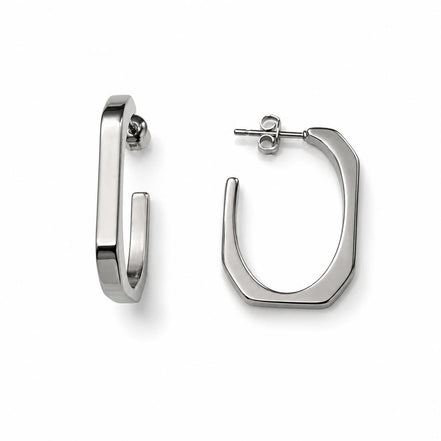 Pendientes Plateados rectangulares
