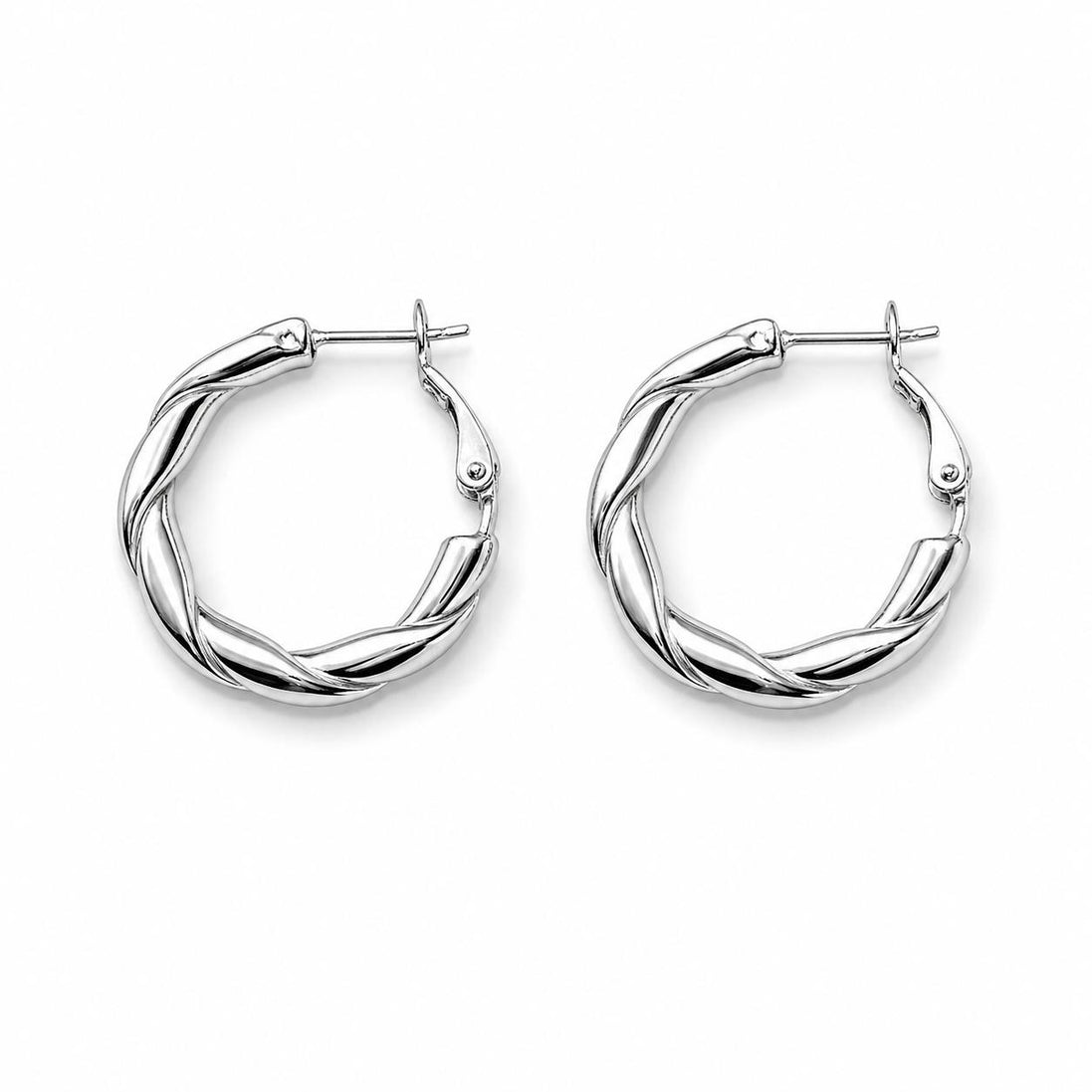 Pendientes Plateados Circulares
