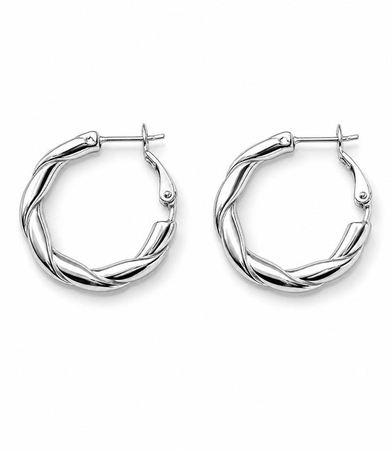 Pendientes Plateados Circulares