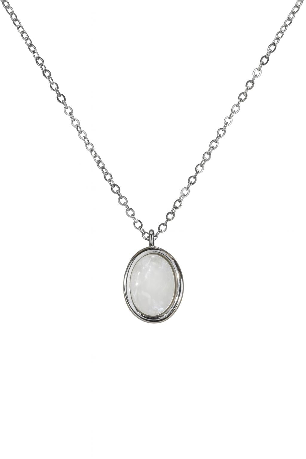 COLLAR PLATEADO CON NACAR