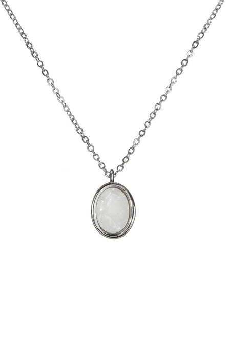 COLLAR PLATEADO CON NACAR