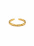 Anillo Ajustable Trenzado Acero Inoxidable Dorado
