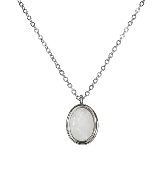 COLLAR PLATEADO CON NACAR