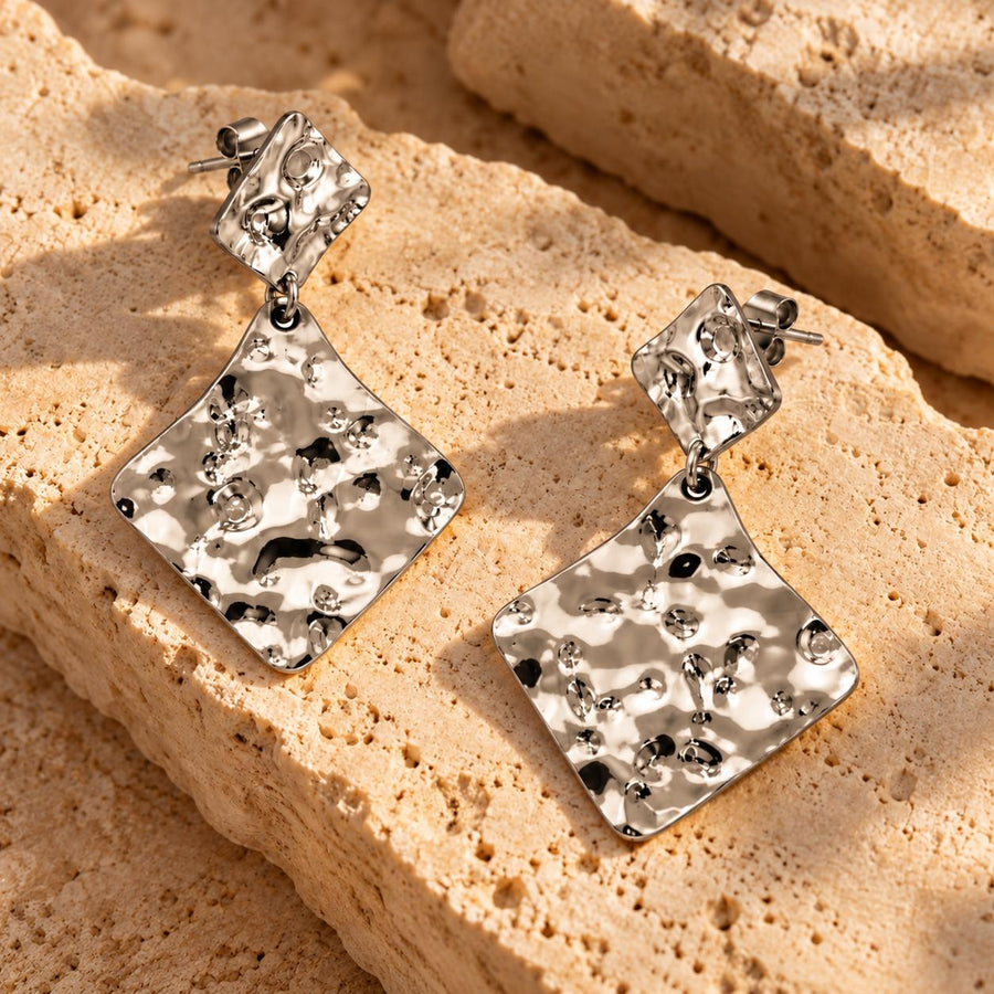 Pendientes Coup de Soleil Plateados