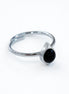ANILLO PLATEADO PIEDRA NEGRA