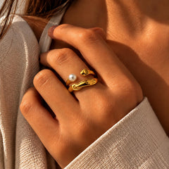 Anillo Perle Rare Dorado