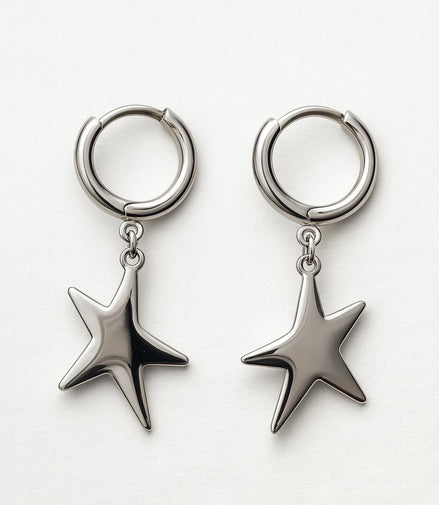 PENDIENTES PLATEADOS ESTRELLA