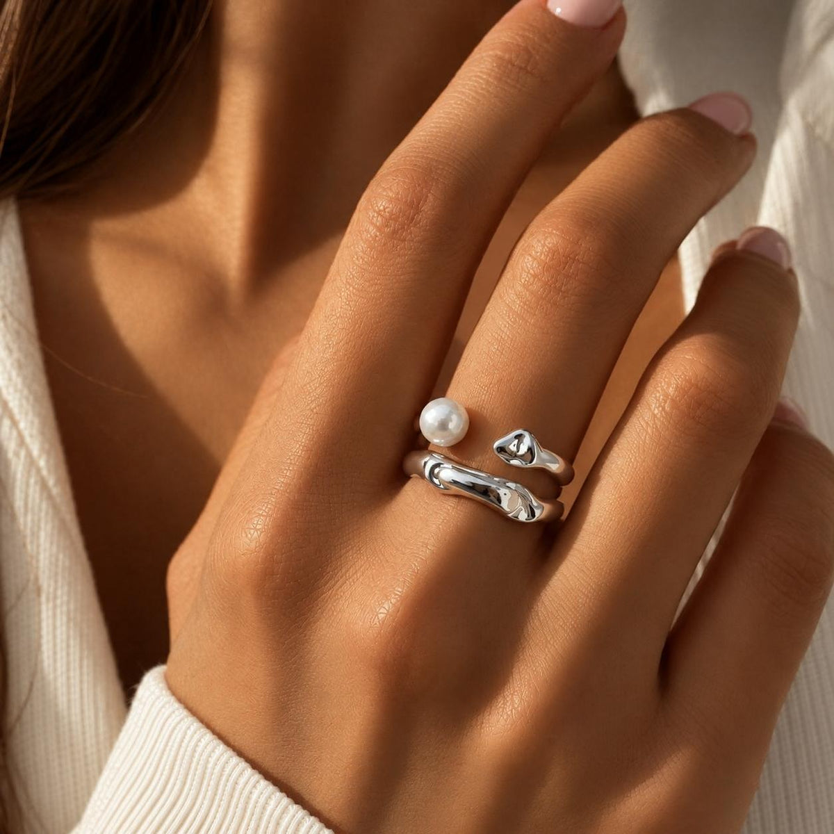 Anillo Perle Rare Plateado