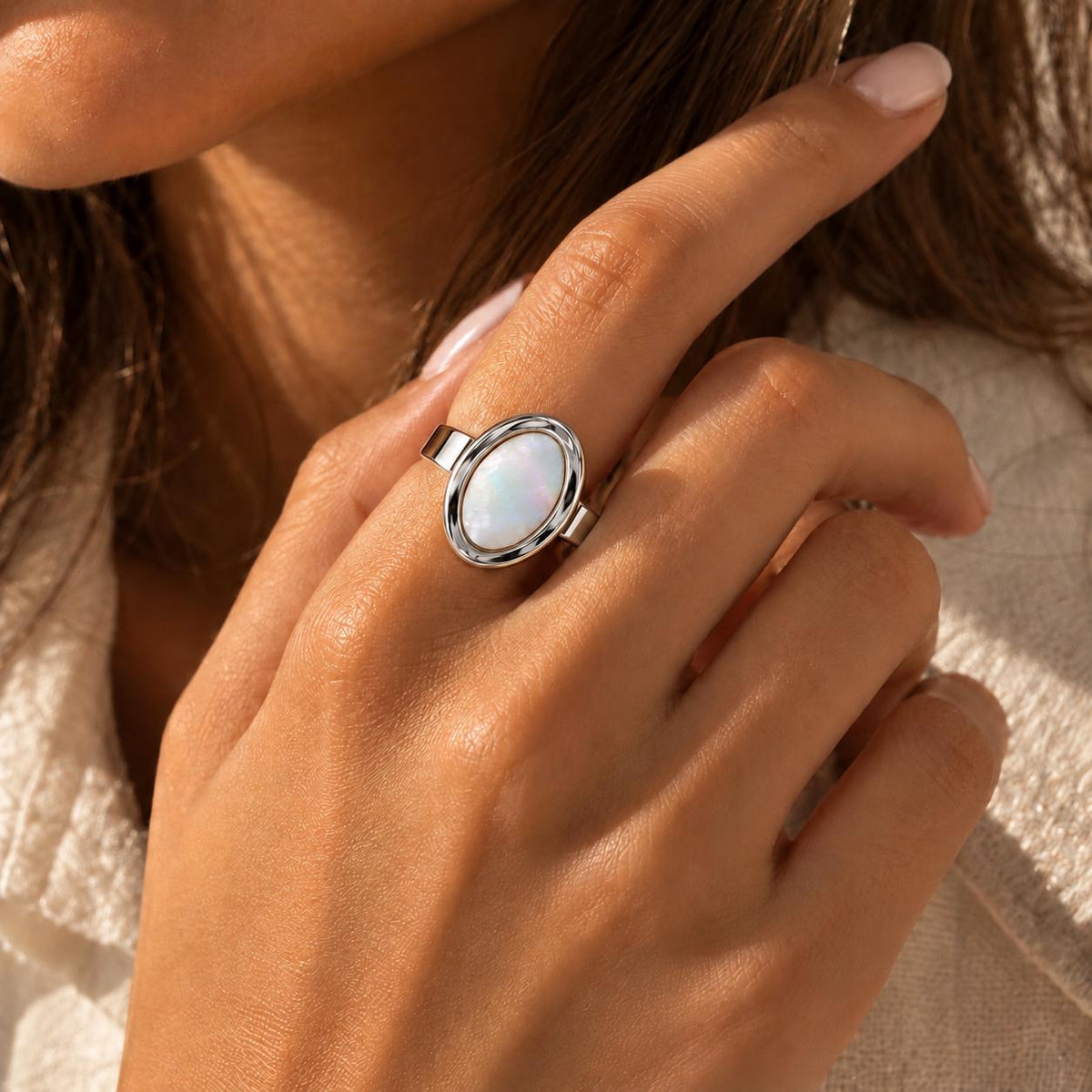 Anillo Clair de Lune Plateado