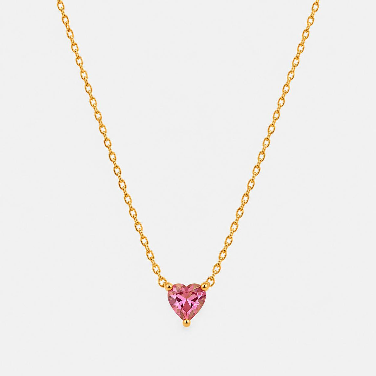 Collar Un Rien de Toi · Corazón Rosa Dorado