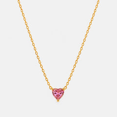 Collar Un Rien de Toi · Corazón Rosa Dorado