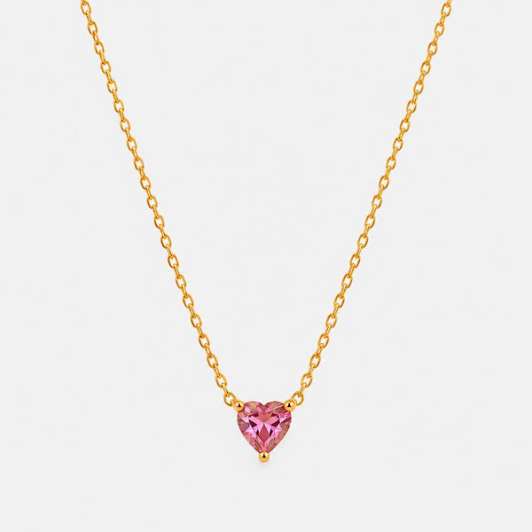 Collar Un Rien de Toi · Corazón Rosa Dorado