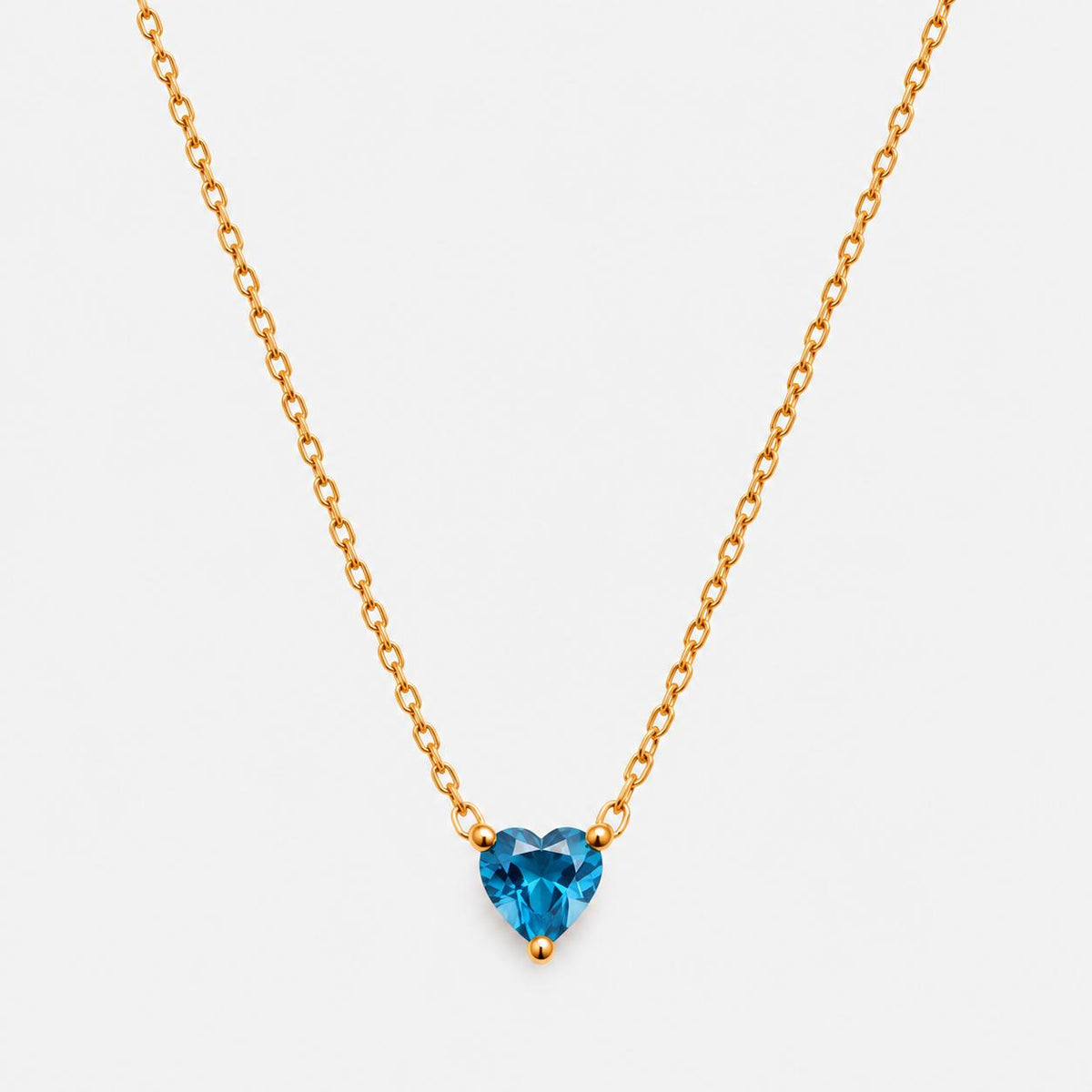 Collar Un Rien de Toi · Corazón azul Dorado