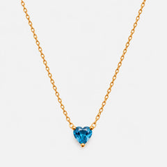 Collar Un Rien de Toi · Corazón azul Dorado