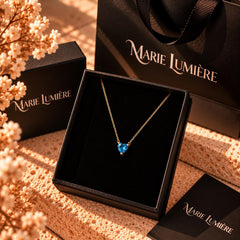 Collar Un Rien de Toi · Corazón azul Dorado