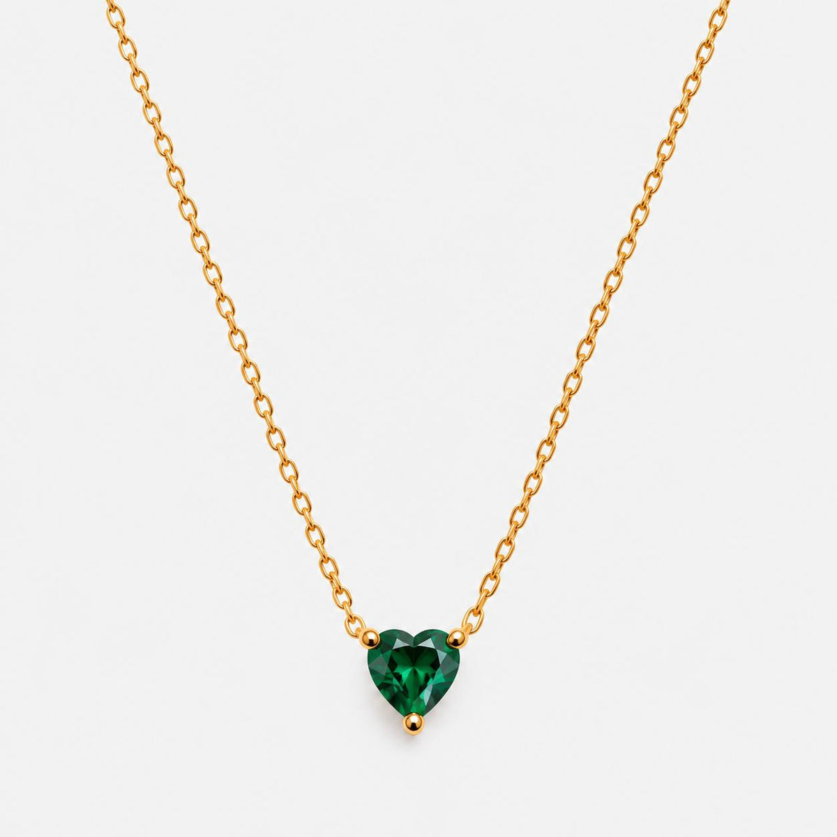 Collar Un Rien de Toi · Corazón verde Dorado