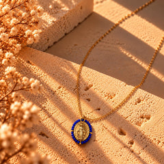 Collar Bleu Intense Dorado