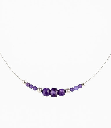 Collar minimalista con amatista