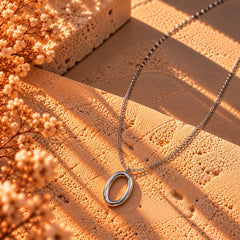 Collar Doré à Point Plateado