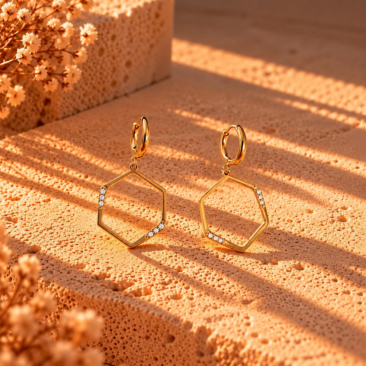 Pendientes Mademoiselle Soleil Dorados