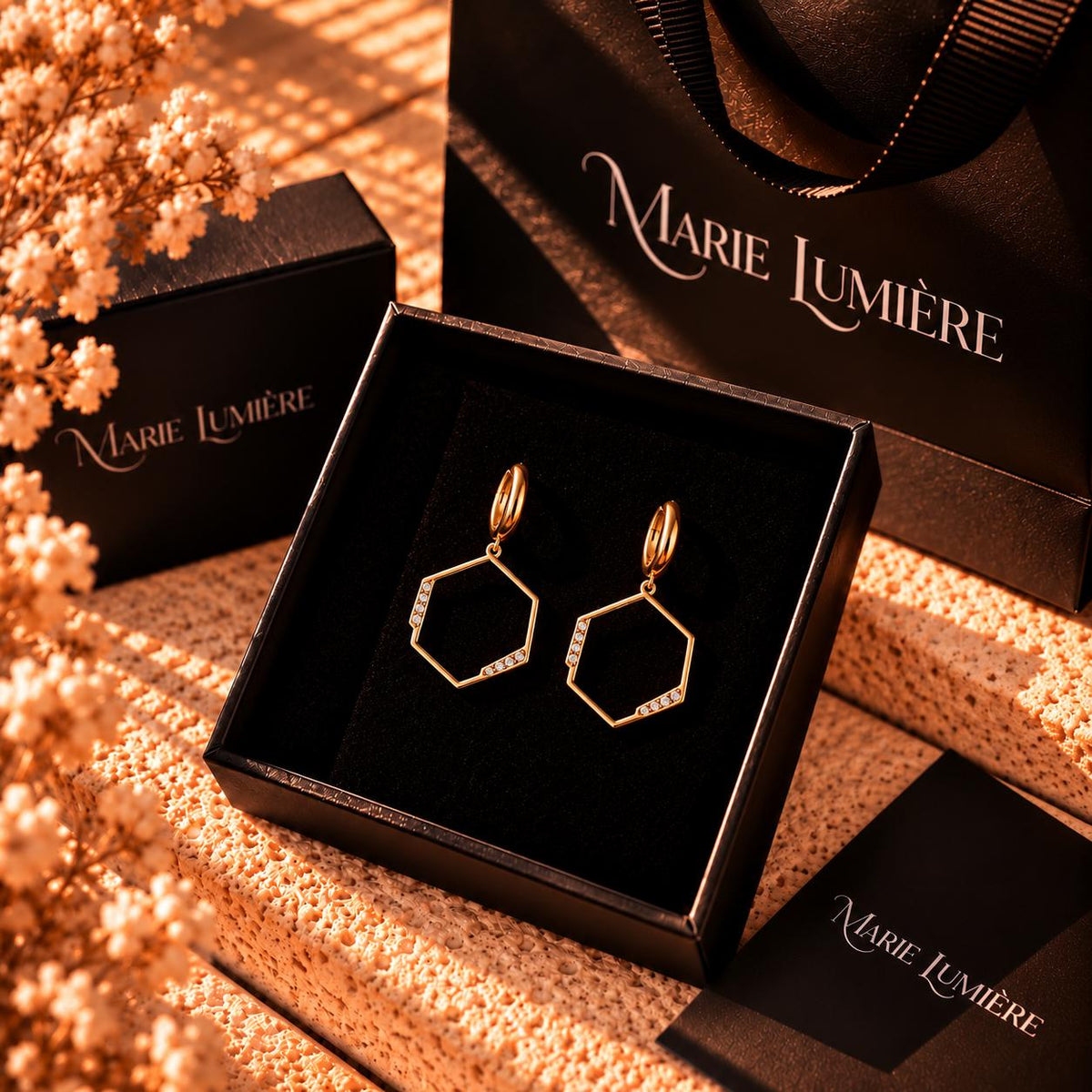 Pendientes Mademoiselle Soleil Dorados