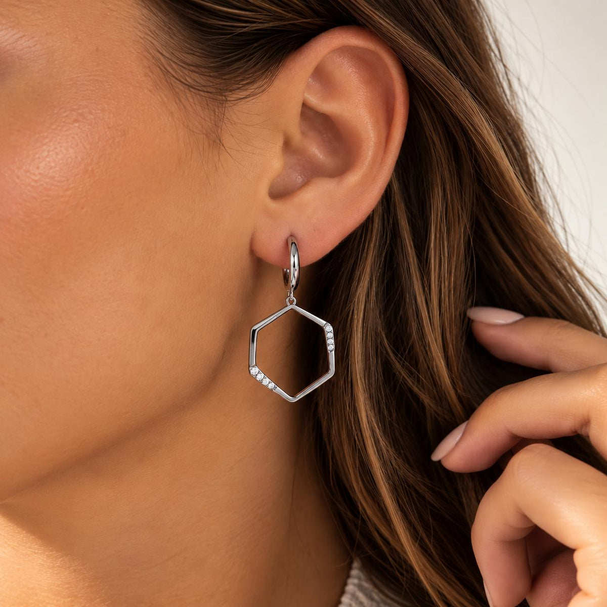 Pendientes Mademoiselle Soleil Plateados