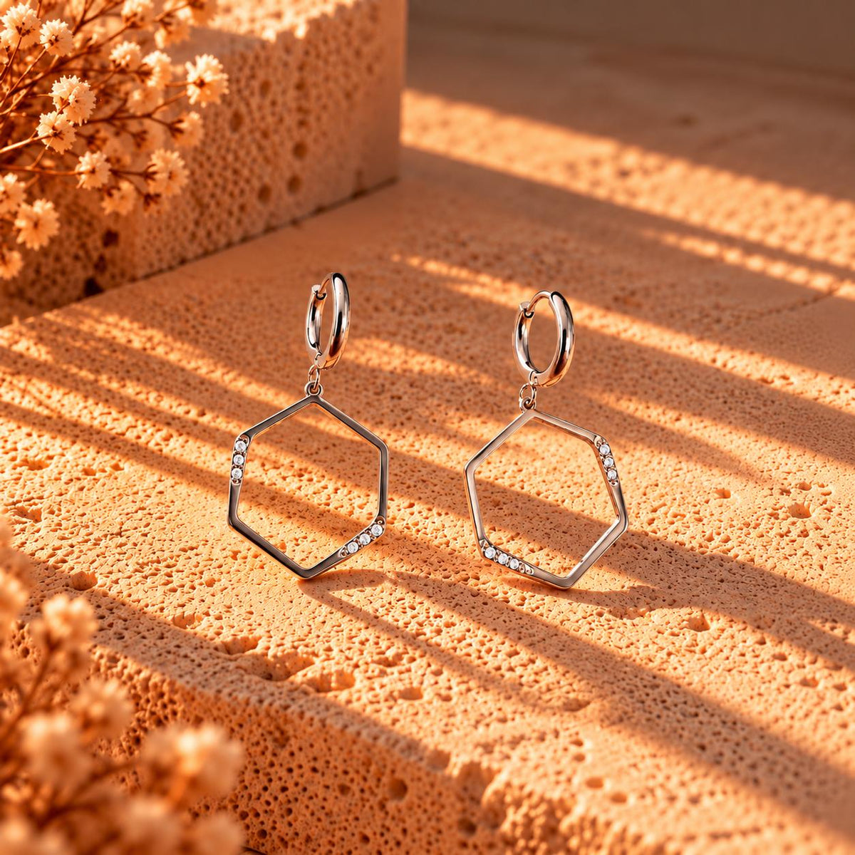 Pendientes Mademoiselle Soleil Plateados