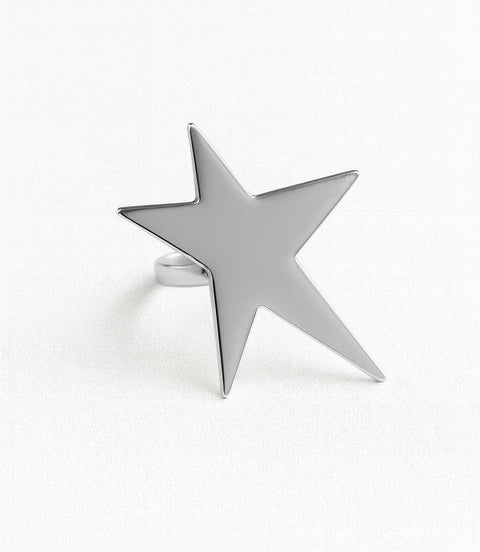 Anillo estrella plateado