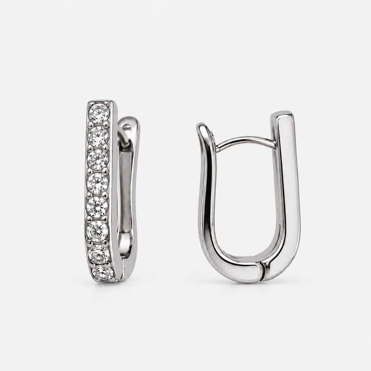 Pendientes Minuit Pailleté Plateados