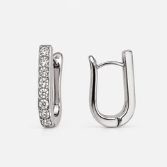 Pendientes Minuit Pailleté Plateados