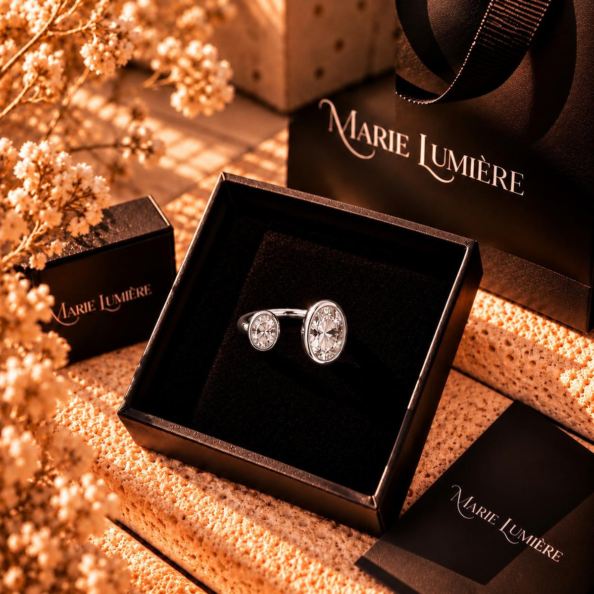 Anillo Nos Deux Étoiles Plateado