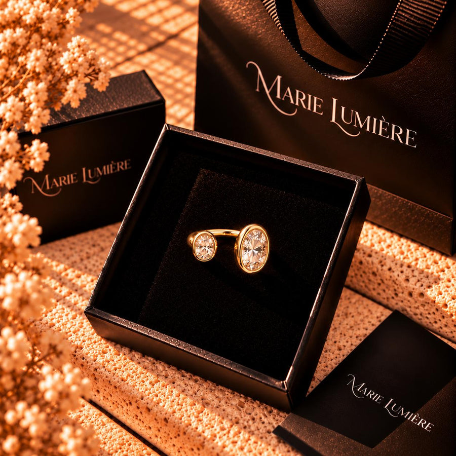Anillo Nos Deux Étoiles Dorado