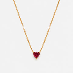 Collar Un Rien de Toi · Corazón rojo Dorado