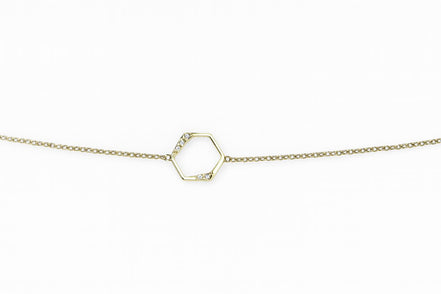 PULSERA DORADA Y PIEDRAS