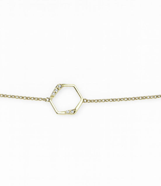 PULSERA DORADA Y PIEDRAS