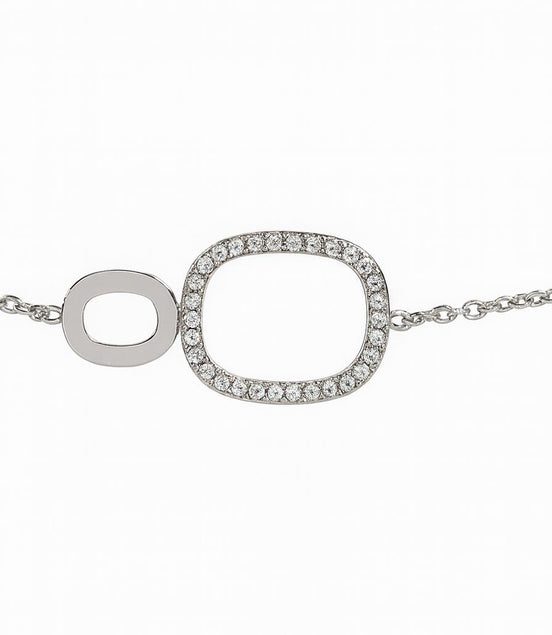 PULSERA PLATEADA Y PIEDRAS